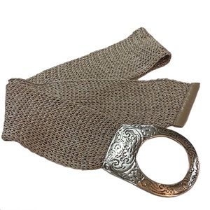 Suzi Roher Mesh Silver/Tan Belt Stunning!